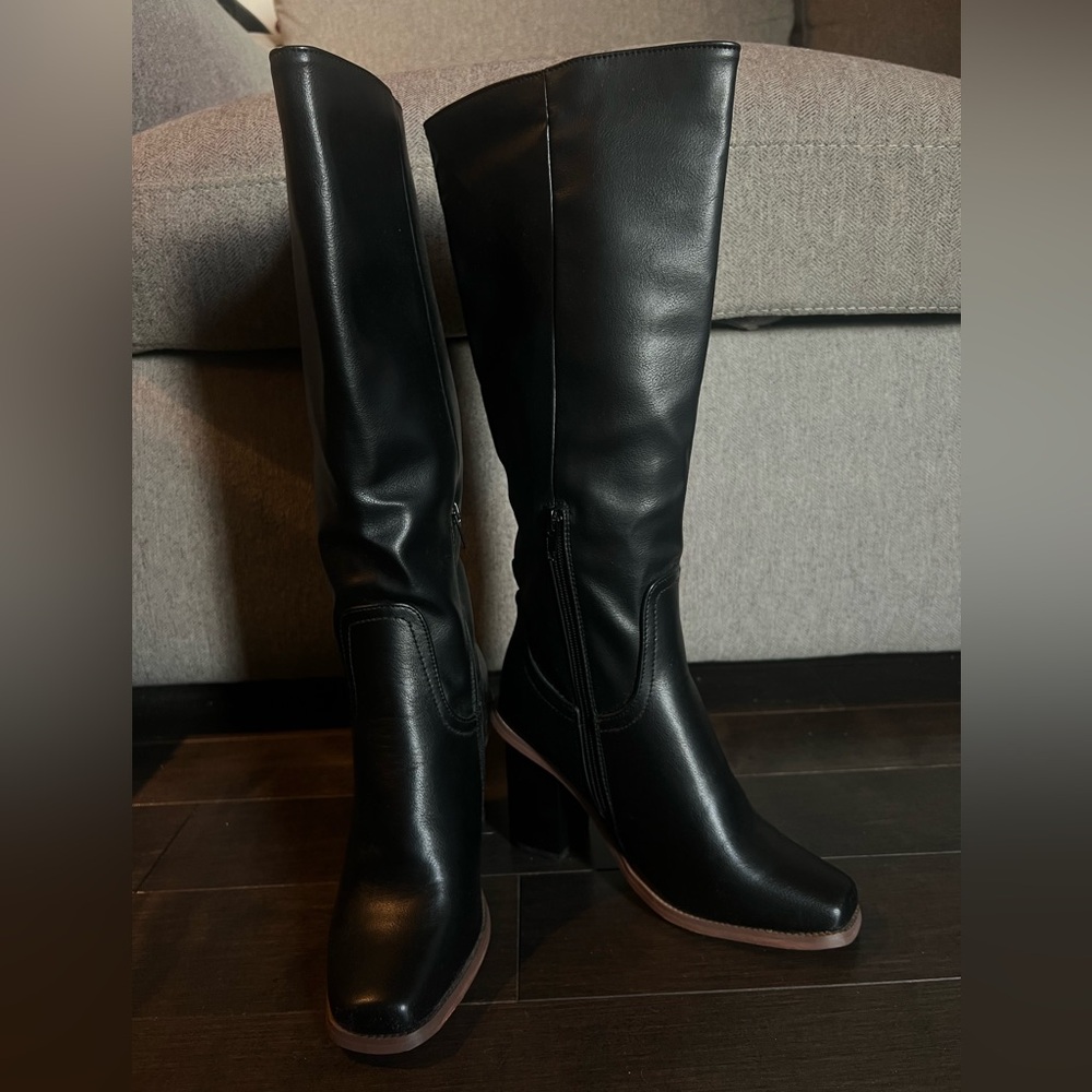 French Connection Black Heeled Boots